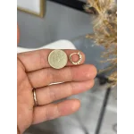 Çelik XP Marka Renkli Taşlı Çocuk Halka Küpe