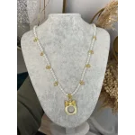 Çeyreklik Fiyonklu Dokuzu Biryerde İnci Kolye (60 cm)