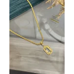 Gram Altınlık Taşsız Kalem İşi Burgu Kolye (60 cm)