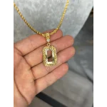 Gram Altınlık Taşsız Kalem İşi Burgu Kolye (60 cm)