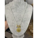 Dümen Kilit Tam Altınlı İnci Kolye (60 cm)