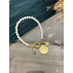 Dümen Kilit Çeyrek Altınlı İnci Bileklik (18 cm)