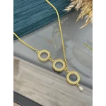 Çeyreklik Dorikali Doğal İncili Y Kolye (65 cm+ 5 cm Sarkan kısım)
