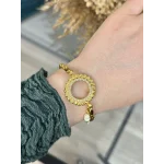 Çeyreklik Dorikali Doğal İncili Burgu Bileklik (18cm+3 cm uzatma )