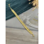 22 Ayar Kaplama Zarif Başak Bileklik (17 cm +4 cm Uzatma)