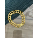 22 Ayar Kaplama Çizgi Dokulu Samanyolu Bileklik (19 cm)