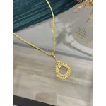 22 Ayar Kaplama Başak Yaprağı Model Çeyreklik Kolye 50 cm)