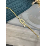 Gram Altınlık İncili Burgu Bileklik (17+3 cm)