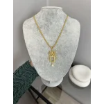 Gram Altınlık İncili Fiyonklu Burgu Kolye (60 cm)