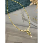 Gram Altınlık Singapur Zincirli Tasarım Kolye (65 cm-Klips yoktur )