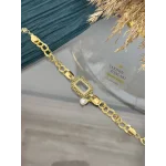 Gram Altınlık İşlemeli İncili Samanyolu Bileklik (19+3 cm)