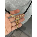 Gram Altınlık Tasarım Siyah Kristal Kolye (60 cm)