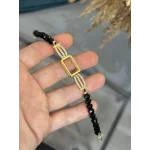 Gram Altınlık Tasarım Siyah Kristal Bileklik