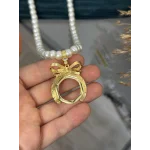 Yarım Altınlık Taşsız Fiyonk Kolye (50 cm)