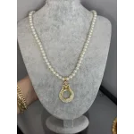 Çeyreklik Taşlı Lale Model İnci Kolye (50 cm)