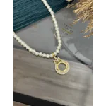 Çeyreklik Taşlı Lale Model İnci Kolye (50 cm)