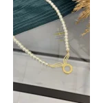 Çeyreklik Taşlı Tasarım İnci Kolye (55+5 cm)
