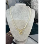 Çeyreklik Taşlı Tasarım İnci Kolye (55+5 cm)