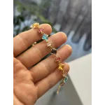 İthal Baklava Model Renkli Taşlı A kalite Bileklik