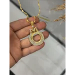 Çeyreklik Taşlı Lale Model Kolye (60 cm)