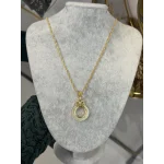 Çeyreklik Taşlı Lale Model Kolye (60 cm)