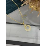 Çeyreklik Taşlı Lale Model Kolye (60 cm)