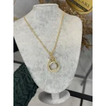 Yarım Altınlık Taşlı Lale Model Kolye (60 cm)