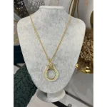 Tam Altınlık Taşlı Lale Model Kolye (60 cm)