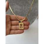 Çelik Gramlık İşlemeli Model İtalyan Zincir Kolye (60+5 cm)