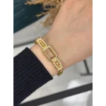 Gram Altınlık Tasarım Pul Detaylı Bileklik (18 cm)