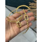 Gram Altınlık Tasarım Sade Çerçeve Burgu Set