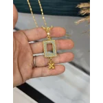 Gram Altınlık Çift Sıra Mavi Taşlı Yoncalı Set