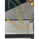 Gram Altınlık Çift Sıra Mavi Taşlı Yoncalı Set