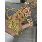 22 Ayar Hint İşi Kombin (Kolye zinciri 80 cm)