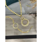 22 Ayar Tam Altınlık Kolye-Yarımlık Bileklik Kombini