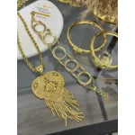 22 Ayar Hint İşi Kombin (Kolye zinciri 80 cm)