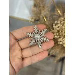 Kar Tanesi Taşlı Broş