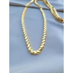 Parlak 14 Ayar Çelik Arpa Kolye (60+5cm)
