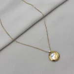 Camlı Minimal Zarif Kolye
