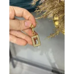 Dikdörtgen Gram Altınlık Yuvarlak Klipsli Kolye Ucu