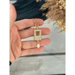 Doğal İncili Gram Altınlık Kolye (60 cm)