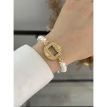 Gram Altınlık Yuvarlak İşlemeli İncili Bileklik