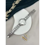 İthal Gümüş Metal Taşlı Spor Saat (Bileklik hediyeli)
