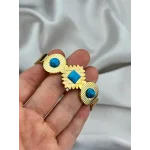 Mavi (Firuze) Taşlı Kelepçe