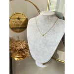 Minimal Çelik Ay-Yıldız Kolye (40+5 cm)