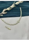 14K Gold Taşlı Çiçek Detay Vip Suyolu (17+2 cm)