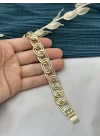 14K Gold Taşlı Samanyolu Vip Bileklik (18.5 cm)