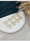 Sallantılı Harfli Taşlı Kalp Kolye Ucu
