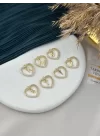 Sallantılı Harfli Taşlı Kalp Kolye Ucu