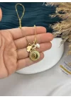 Topçuklu Zincir Ve Doğal İncili Çeyrek Kolye (60 cm)